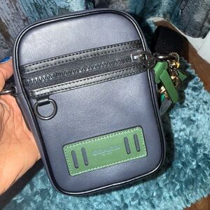 Coach Black and Green Belt Bag